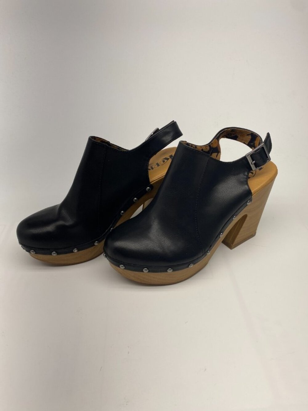 Kors Womens Black Debby Heel Clogs Sz 10